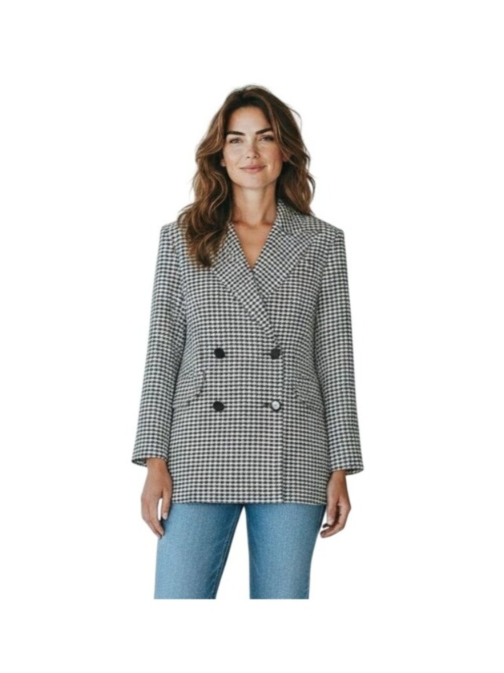 Veronica Beard Hutchinson Dickey Jacket in Houndstooth Check NWT - Size S